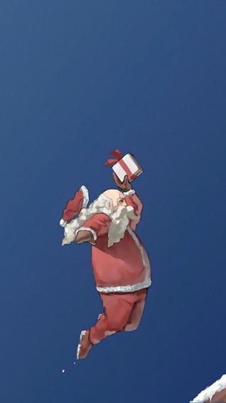 Santa Claus Gift Slam Dunk Christmas Wallpaper iPhone Phone 4k 4060e