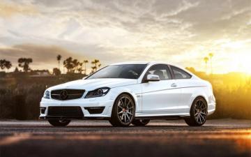 Mercedes Benz C63 Amg Front Angle Static Wallpaper