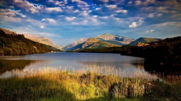 Desktop Wallpaper Snowdonia Nature Mountains Sky Lake