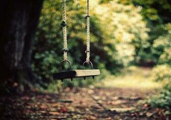 Wallpaper Swing Park Grass Trees HD Background