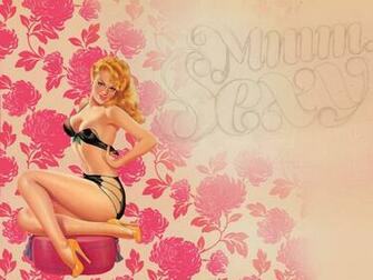 Vintage Pin Up Wallpaper By Filipecopi