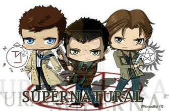 Dean Sam And Castiel Chibi Supernatural