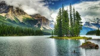 Maligne Lake Scenery Wallpaper Travel HD