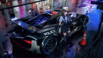 Wallpaper Anime Girl Police Car 4k HD Rare Gallery