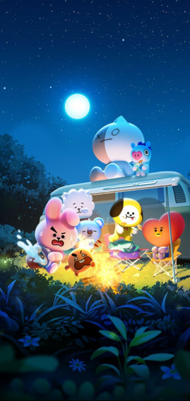 Halu On Bt21 iPhone Wallpaper Bts Cute