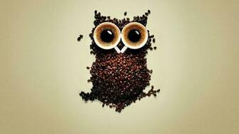 File Name Funny Coffee Owl Wallpaper