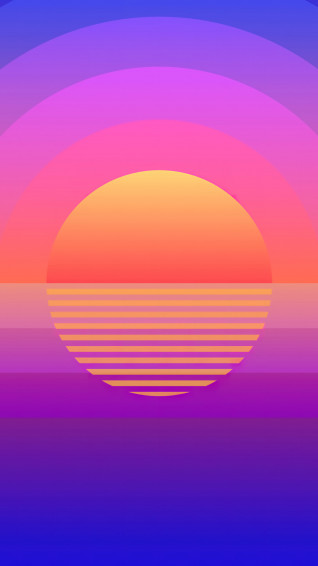 Sunset Background Digital Art Wallpaper iPhone Phone 4k 1950e