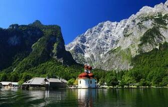 Wallpaper Germany Bayern Church Bavaria Bavarian Alps