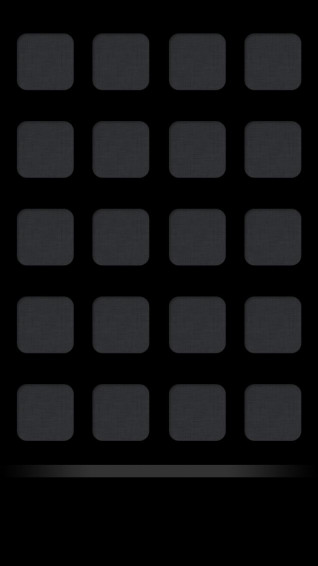Plain Black Shelf iPhone Icon Wallpaper