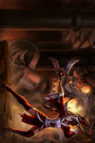 Of Legends iPhone Wallpaper Blood Moon Akali Photo