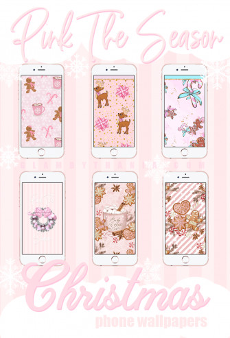 Pink The Season Christmas Phone Wallpaper