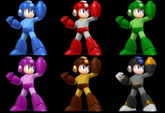 Mega Man Ssb4 Recolors By Shadowgarion