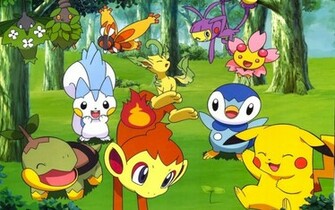 Pokemon Wallpaper Pikachu Chimchar Turtwig Piplup Cherrim