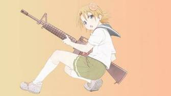 Upotte M16a4 Orange Background By Dwdoom