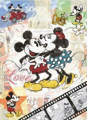 Mickey Mouse Puzzle Ft And Minnie Classic Disney Retro
