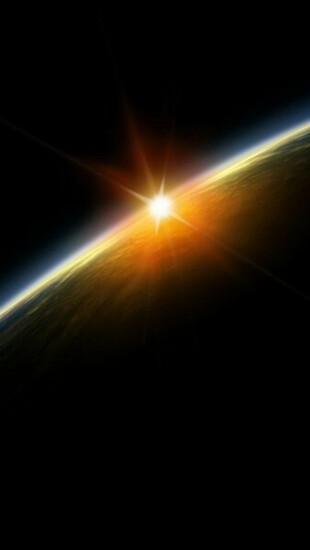 Luminous Planet iPhone Wallpaper Top