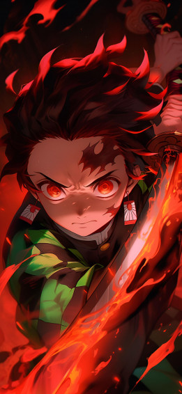 Tanjiro Dance Of Fire God Wallpaper Kamado