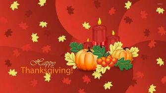 Pumpkins And Candles On Thanksgiving Wallpaper