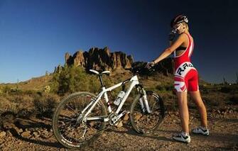 Wallpaper Girl Bike Mountain Cross Country Sports