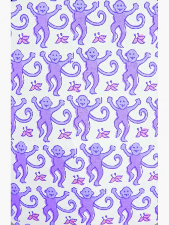 Purple Preppy Monkeys Greeting Card By Designzz