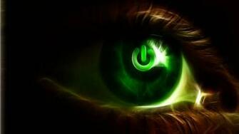 Widescreen Wallpaper Eyes Off Green Scary Horror HD