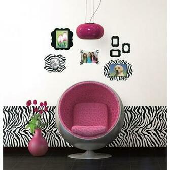 Amazon Wall In A Box Wib1014 Zebra Accentuated Wallpaper Black