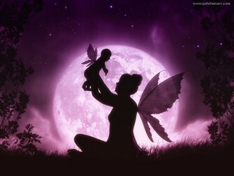 Julie Fain Art Silhouette Mermaid Fairy Faery