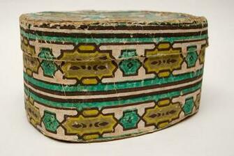 19th Century Antique American Wallpaper Box