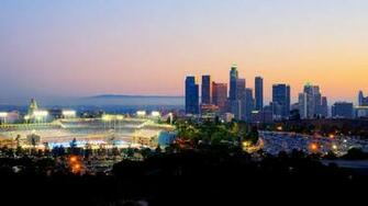 Panoramio Photo Of Dodgers Stadium Downtown La Sunset