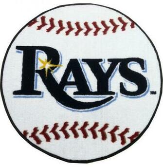 Mlb Tampa Bay Devil Rays Baseball Shaped Accent Rug Contemporary