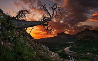 Wallpaper Evening Mountains X Widescreen Desktop