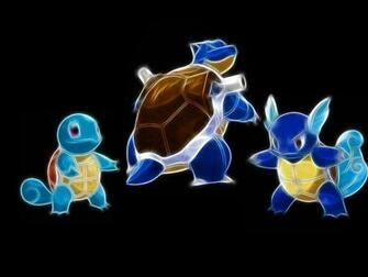 Pokemon Wartortle Squirtle Blastoise Black Background Ovpc