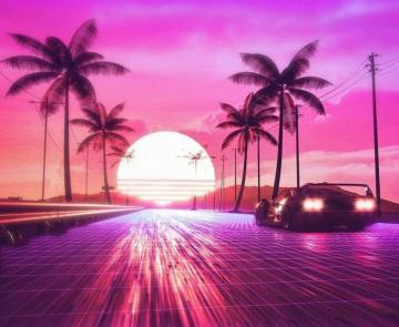 Heat Waves Ideas Night Aesthetic Vaporwave Wallpaper