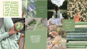 Sage Green May Summer Spring Wallpaper Collage iPad Desktop iPhone