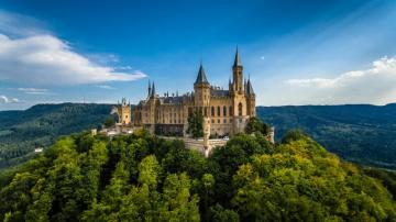 Wallpaper Hohenzollern Castle Germany Europe Forest Sky 4k