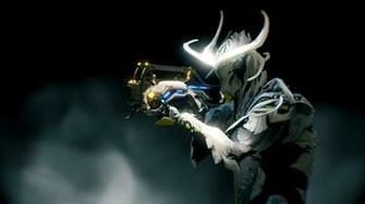 Warframe Oberon Holding Burston Prime
