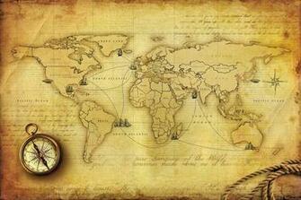 World Map Wall Decor Vintage Of Voyages Christopher