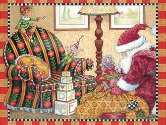 Wallpaper Of The Night Before Christmas Illustration Art