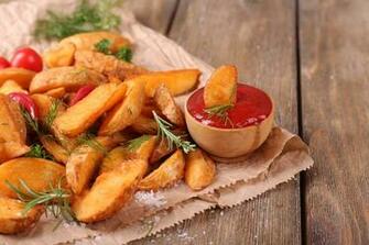 Image French Fries Ketchup Fast Food