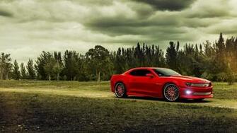 Bikes And Cars Red Chevrolet Camaro Car HD Wallpaper