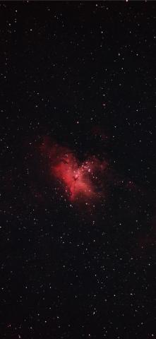 Red And Black Galaxy Illustration iPhone X Wallpaper