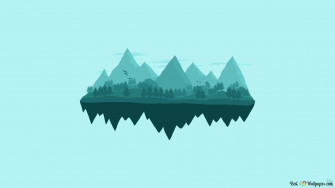 Floating Island 4k Wallpaper