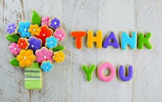 Thank You Flower Bouquet Cookies Widescreen Wallpaper Wide