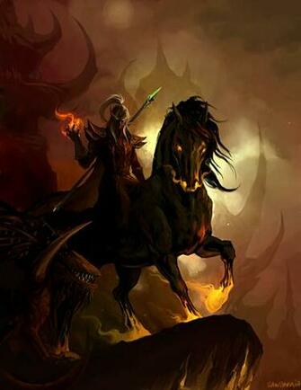 Warlock And Felsteed By Sandara