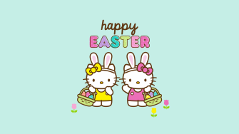 Happy Easter Wallpaper 4k Cute Hello Kitties