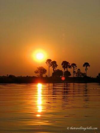 Sunset In The Okavango Delta Botswana African