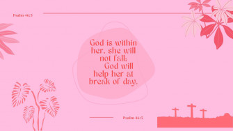 Pink Flower Bible Verse Psalms Wallpaper