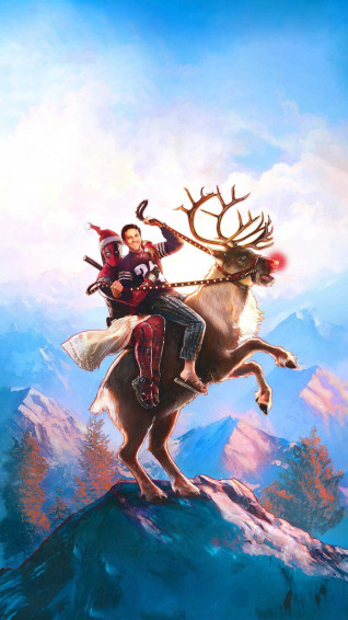 Deadpool Christmas iPhone Wallpaper Batman