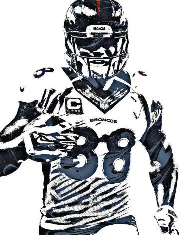 Black White Demaryius Thomas Wallpaper Sun