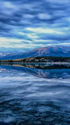 Wallpaper Jasper Alberta Canada Lake Mountains
